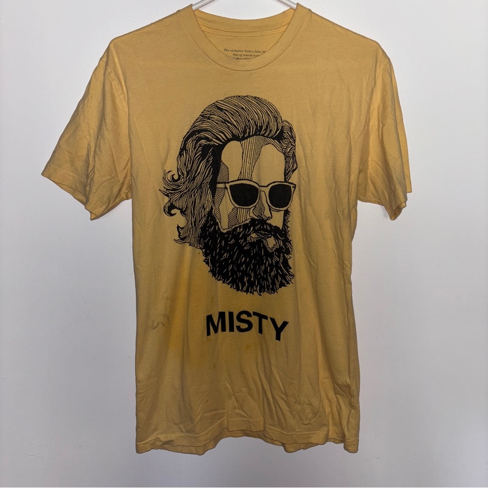 Father John Misty Graphic T-Shirt in Yellow